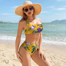 Cargar imagen en el visor de la galería, Bikini / Traje de Baño con Tirante de un Hombro para Mujer BK2078 Personalizado con Impresión Completa con Imágen Foto Logo Patrón Texto