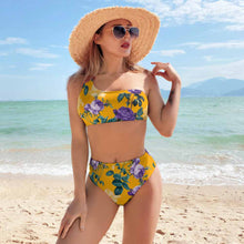 Cargar imagen en el visor de la galería, Bikini / Traje de Baño con Tirante de un Hombro para Mujer BK2078 Personalizado con Impresión Completa con Imágen Foto Logo Patrón Texto