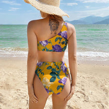 Cargar imagen en el visor de la galería, Bikini / Traje de Baño con Tirante de un Hombro para Mujer BK2078 Personalizado con Impresión Completa con Imágen Foto Logo Patrón Texto