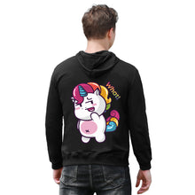 Cargar imagen en el visor de la galería, Sudadera Algodón con Capucha con Bolsillo Canguro para hombres FS0816015 Personalizada con Impresión Trasera con Foto Logo Patrón Texto