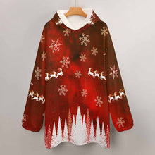 Cargar imagen en el visor de la galería, Abrigo / Sudadera con capucha caliente con forro polar de moda para mujer B412 Personalizado con Foto Logo Patrón Texto (Impresión Completa de una imagen)