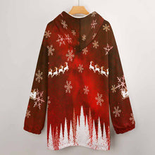 Cargar imagen en el visor de la galería, Abrigo / Sudadera con capucha caliente con forro polar de moda para mujer B412 Personalizado con Foto Logo Patrón Texto (Impresión Completa de una imagen)