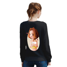 Cargar imagen en el visor de la galería, Sudadera sin capucha cuello redondo para Mujer de Algodón FS0816017 Personalizada con Impresión Trasera con Foto Logo Patrón Texto