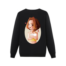 Cargar imagen en el visor de la galería, Sudadera sin capucha cuello redondo para Mujer de Algodón FS0816017 Personalizada con Impresión Trasera con Foto Logo Patrón Texto