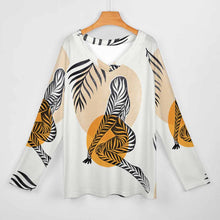 Cargar imagen en el visor de la galería, Camiseta holgada de manga larga con cuello en V de moda para mujer TLREV2 Personalizada con Impresión Completa de una imagen con Foto Logo Patrón Texto