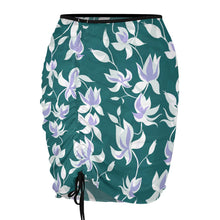 Cargar imagen en el visor de la galería, Falda corta cubierta de playa verano con cordones y nudos para mujer TX50 Personalizado con Impresión Completa con Foto Logo Patrón Texto