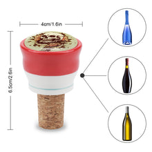 Cargar imagen en el visor de la galería, Tapón Cerámico de Vino con Impresión Digital de Diseño Personalizado Personalizada con Tus Imágenes o Nombres