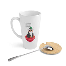 Cargar imagen en el visor de la galería, Taza Cónica con Tapa de Bambú y Cuchara de Acero Inoxidable con Diseño Personalizado Personalizada de Tus Imágenes o Textos