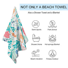 Cargar imagen en el visor de la galería, Toalla de Playa / Toalla de Baño Grande Secado Rápido Suave para Infantiles Mujeres Hombres JJ0519168 Personalizada con Impresión Completa con Foto Logo Patrón Texto