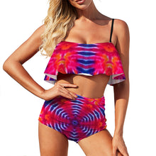 Cargar imagen en el visor de la galería, Bikini con Volantes para Mujer de Poliéster BK2080 Personalizado con impresión completa con Foto Logo Patrón Texto