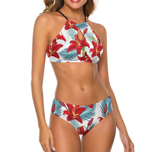 Cargar imagen en el visor de la galería, Bikini / Traje de baño estilo halter de tirantes BK2040 Personalizado con impresión completa de una sola imagen con Foto Logo Patrón Texto