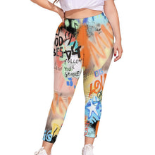 Cargar imagen en el visor de la galería, Leggings elásticos Pantalones deportivos de yoga talla grande para mujer UP Personalizados con Impresión Completa de una imagen con Foto Logo Patrón Texto