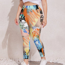 Cargar imagen en el visor de la galería, Leggings elásticos Pantalones deportivos de yoga talla grande para mujer UP Personalizados con Impresión Completa de una imagen con Foto Logo Patrón Texto