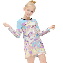 Cargar imagen en el visor de la galería, ET015 Vestido de Manga larga para Niña con Diseño Personalizado Personalizada de Tus Imágenes o Textos