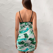 Cargar imagen en el visor de la galería, Vestido Corto Ajustado Sexy con Tirantes de Fiesta para Mujer NZ007 Personalizado con Impresión Completa de una imagen con Foto Logo Patrón Texto