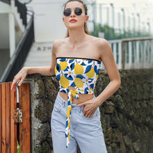 Cargar imagen en el visor de la galería, Bandeau Top Tube Top para Mujer Y04 Personalizado con impresión completa con Foto Logo Patrón Texto