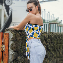 Cargar imagen en el visor de la galería, Bandeau Top Tube Top para Mujer Y04 Personalizado con impresión completa con Foto Logo Patrón Texto