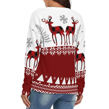 Cargar imagen en el visor de la galería, Suéter Jersey Holgado de Cuello Alto para Mujer MY01 Personalizado con Impresión Completa de una imagen con Foto Logo Patrón Texto