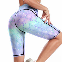 Cargar imagen en el visor de la galería, Capris de Yoga Pantalones Piratas de Deporte Cintura Alta para mujer YJ003 Personalizados con Impresión Completa con Foto Logo Patrón Texto