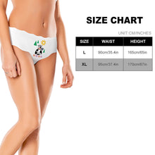 Cargar imagen en el visor de la galería, Calzoncillo de seda helada sin rastro de algodón puro para mujer FS0826003 Personalizado con Impresión Completa con Foto Logo Patrón Texto