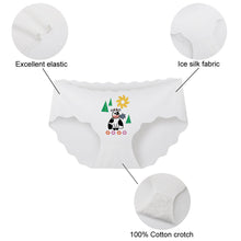 Cargar imagen en el visor de la galería, Calzoncillo de seda helada sin rastro de algodón puro para mujer FS0826003 Personalizado con Impresión Completa con Foto Logo Patrón Texto