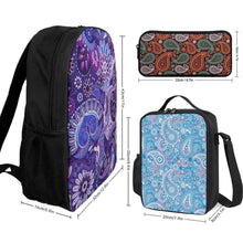 Cargar imagen en el visor de la galería, Conjunto de Mochila 17 pulgadas Bolsa de Almuerzo Estuche de Lápices XB0604076 Personalizada de Múltiples Imágenes con Foto Logo Patrón Texto