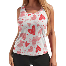 Cargar imagen en el visor de la galería, Camiseta sin mangas con escote redondo deportiva para mujer XK Personalizada con Impresión Completa con Foto Logo Patrón Texto