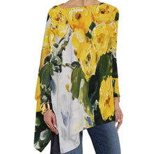 Cargar imagen en el visor de la galería, Camiseta manga larga con dobladillo irregular casual de moda para mujer XL Personalizada con Impresión Completa de múltiples imágenes con Foto Logo Patrón Texto