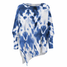 Cargar imagen en el visor de la galería, Camiseta manga larga con dobladillo irregular casual de moda para mujer XL Personalizada con Impresión Completa de una imagen con Foto Logo Patrón Texto