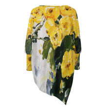 Cargar imagen en el visor de la galería, Camiseta manga larga con dobladillo irregular casual de moda para mujer XL Personalizada con Impresión Completa de múltiples imágenes con Foto Logo Patrón Texto