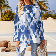 Cargar imagen en el visor de la galería, Camiseta manga larga con dobladillo irregular casual de moda para mujer XL Personalizada con Impresión Completa de una imagen con Foto Logo Patrón Texto