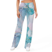 Cargar imagen en el visor de la galería, Pantalones de yoga rectos con cordones para mujer XP Personalizados con Impresión Completa de múltiples imágenes con Foto Logo Patrón Texto