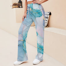 Cargar imagen en el visor de la galería, Pantalones de yoga rectos con cordones para mujer XP Personalizados con Impresión Completa de múltiples imágenes con Foto Logo Patrón Texto