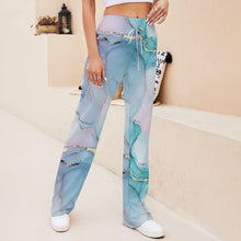 Cargar imagen en el visor de la galería, Pantalones de yoga rectos con cordones para mujer XP Personalizados con Impresión Completa de múltiples imágenes con Foto Logo Patrón Texto