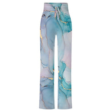 Cargar imagen en el visor de la galería, Pantalones de yoga rectos con cordones para mujer XP Personalizados con Impresión Completa de múltiples imágenes con Foto Logo Patrón Texto