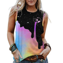 Cargar imagen en el visor de la galería, Camiseta sin mangas Chaleco con Cuello Redondo YB Personalizada con impresión completa de múltiples imágenes con Foto Logo Patrón Texto