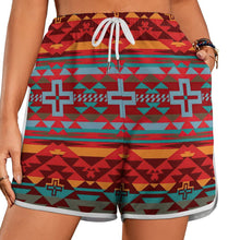 Cargar imagen en el visor de la galería, Pantalones de playa / shorts de baño cortos de secado rápido para mujer YH32 Personalizados con Impresión Completa de múltiples imágenes con Foto Logo Patrón Texto