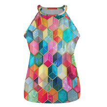 Cargar imagen en el visor de la galería, Chaleco Camiseta sin mangas de tirante escote redondo para mujer YK Personalidado con estampado de múltiples imágenes con Foto Logo Patrón Texto