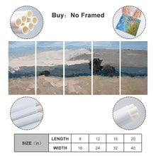 Cargar imagen en el visor de la galería, Versión Vertical 1: 2 Póster Cuadro Colgante Imagen completa 5 paneles Cuadros de pared 5 partes Pintura de Lienzo GY0903227 Personalizado Personalizada con Foto, Texto o Logo