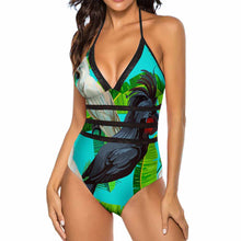 Cargar imagen en el visor de la galería, Bañador / Bikini de Una Pieza de estilo halter para Mujer YS20001 Personalizado con Foto Logo Patrón Texto (Impresión Completa de una sola imagen)
