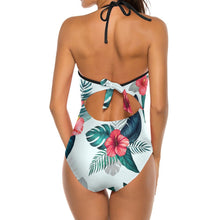 Cargar imagen en el visor de la galería, Bañador / Bikini de Una Pieza de estilo halter para Mujer Personalizado con Foto Logo Patrón Texto (Impresión Completa de múltiples imágenes)