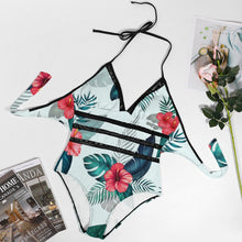 Cargar imagen en el visor de la galería, Bañador / Bikini de Una Pieza de estilo halter para Mujer Personalizado con Foto Logo Patrón Texto (Impresión Completa de múltiples imágenes)
