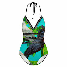 Cargar imagen en el visor de la galería, Bañador / Bikini de Una Pieza de estilo halter para Mujer YS20001 Personalizado con Foto Logo Patrón Texto (Impresión Completa de una sola imagen)