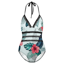Cargar imagen en el visor de la galería, Bañador / Bikini de Una Pieza de estilo halter para Mujer Personalizado con Foto Logo Patrón Texto (Impresión Completa de múltiples imágenes)