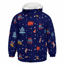Cargar imagen en el visor de la galería, Chaqueta corta gruesa con forro polar para niños niñas A679 Personalizada con Impresión Completa de una imagen con Foto Logo Patrón Texto