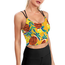 Cargar imagen en el visor de la galería, Sujetador de Yoga / Top Deportivo de Fitness Ejercicio para Mujer YJ005 con Diseño Personalizado con Impresión Completa de una imagen con Foto Logo Patrón Texto