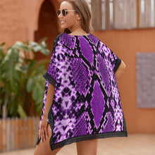 Cargar imagen en el visor de la galería, Blusa Cubierta de traje de baño de playa para mujer con cuello en V profundo ZS907 Personalizada con impresión completa de múltiples imágenes con Foto Logo Patrón Texto