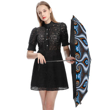 Cargar imagen en el visor de la galería, Paraguas Manual de 3 Pliegues ZYS02-8K con 3 segmentos de Vinilo con Diseño Personalizado de Tus Fotos o Textos