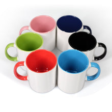 Cargar imagen en el visor de la galería, JJ0504002 Mug de Color Interior y Asa con Impresión Térmica de Diseño Personalizado con Tus Textos o Fotos Online