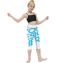 Cargar imagen en el visor de la galería, Leggings Deportivos de Ejercicio Pantalones Cortos de Yoga para Niños Niñas Chicas NT10 Personalizados con Impresión Completa con Foto Logo Patrón Texto